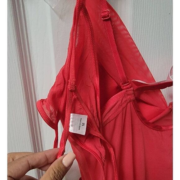 Victoria's S Y2K Sheer Babydoll Lingerie Set M - Picture 4 of 7